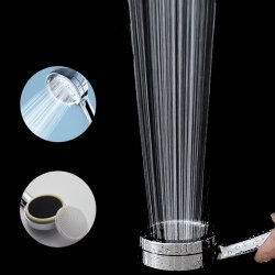 Brusehoved med aktivt kulfilter